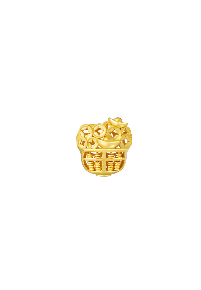 TOMEI Money Bag Abacus Pendant, Yellow Gold 916