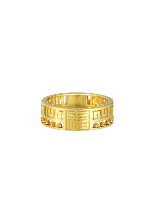 TOMEI Fu-Zi Abacus Ring, Yellow Gold 916