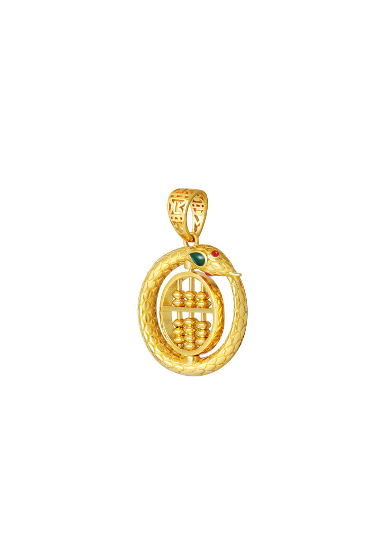 TOMEI Snake Abacus Pendant, Yellow Gold 916