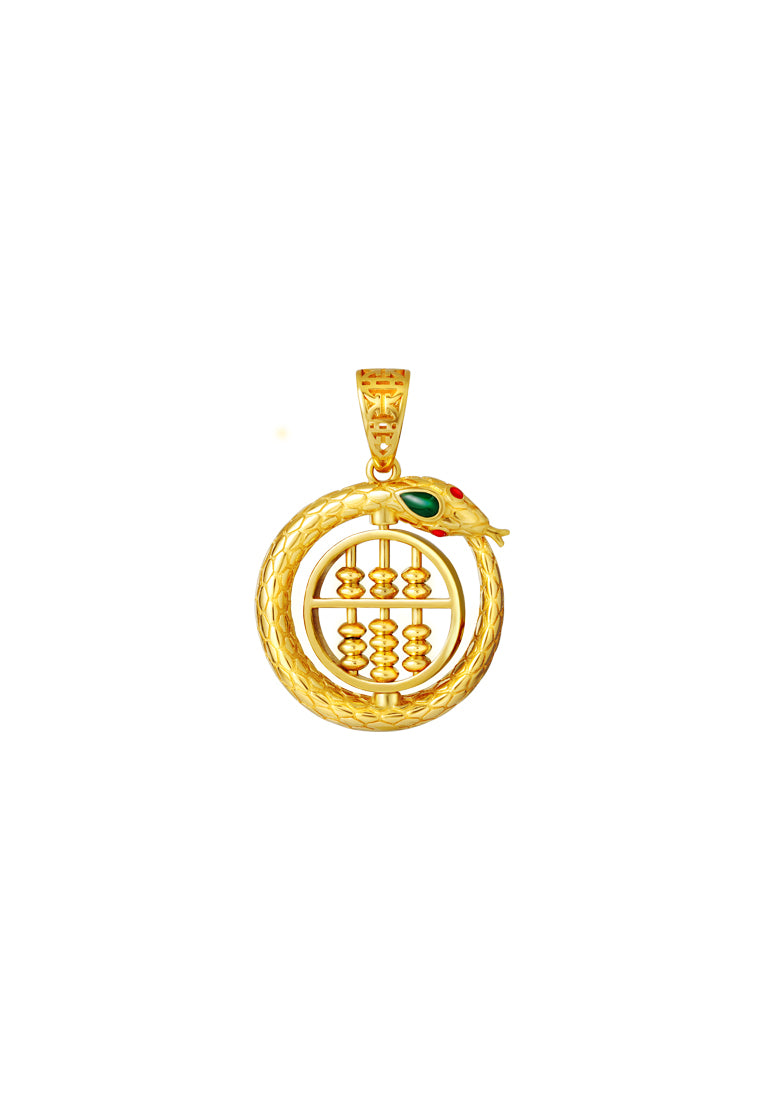 TOMEI Snake Abacus Pendant, Yellow Gold 916