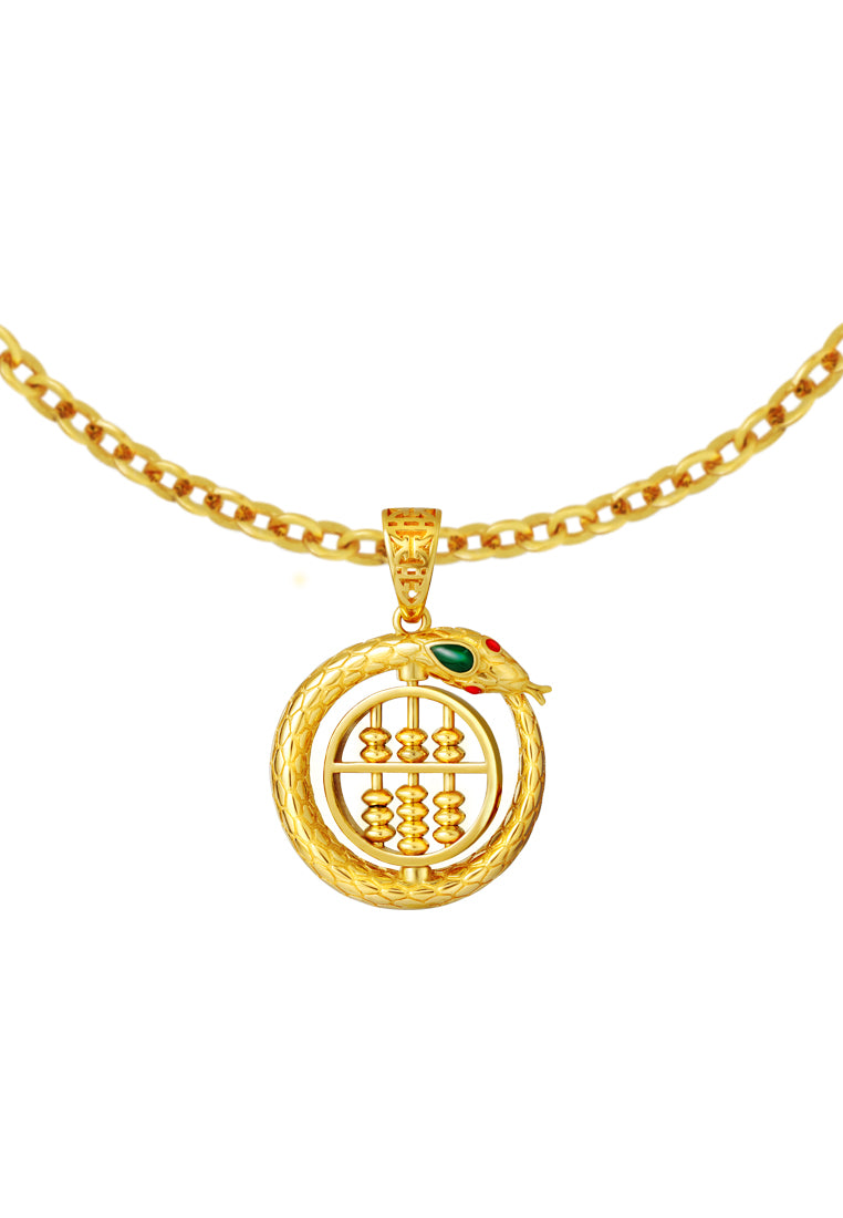 TOMEI Snake Abacus Pendant, Yellow Gold 916