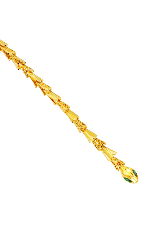 TOMEI x XIFU 【灵蛇系列】 5D Snake Series Bracelet, Yellow Gold 999