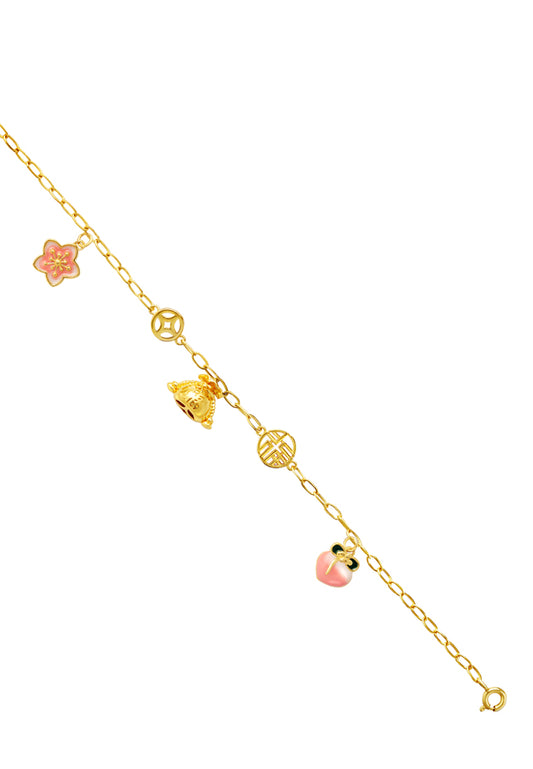 TOMEI Bracelet Of Endless Blessings, Yellow Gold 916