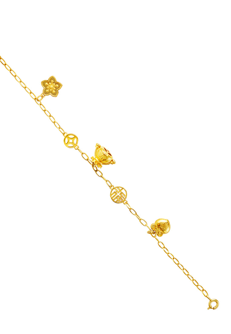 TOMEI Bracelet Of Endless Blessings, Yellow Gold 916