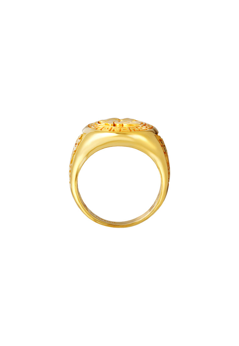 TOMEI Fu-Zi Men Ring, Yellow Gold 916