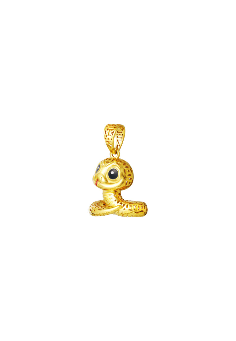 TOMEI Auspicious Snake Pendant, Yellow Gold 916