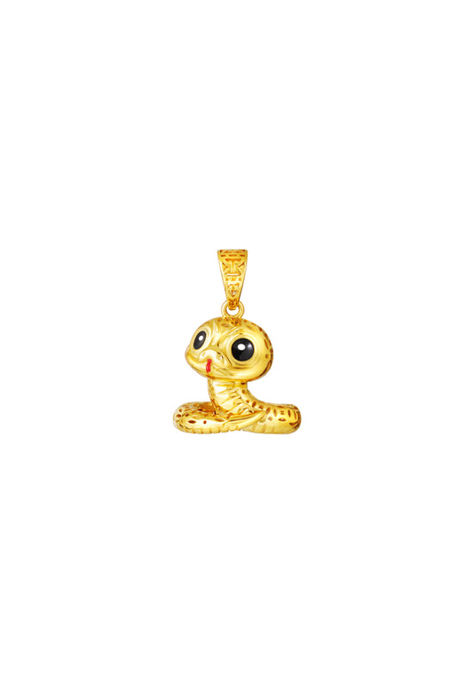 TOMEI Auspicious Snake Pendant, Yellow Gold 916