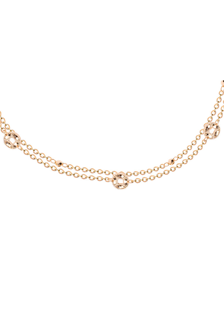 TOMEI Rouge Collection Double Happiness Bracelet, Rose Gold 750