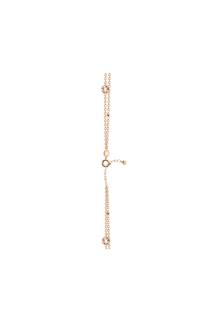 TOMEI Rouge Collection Double Happiness Bracelet, Rose Gold 750