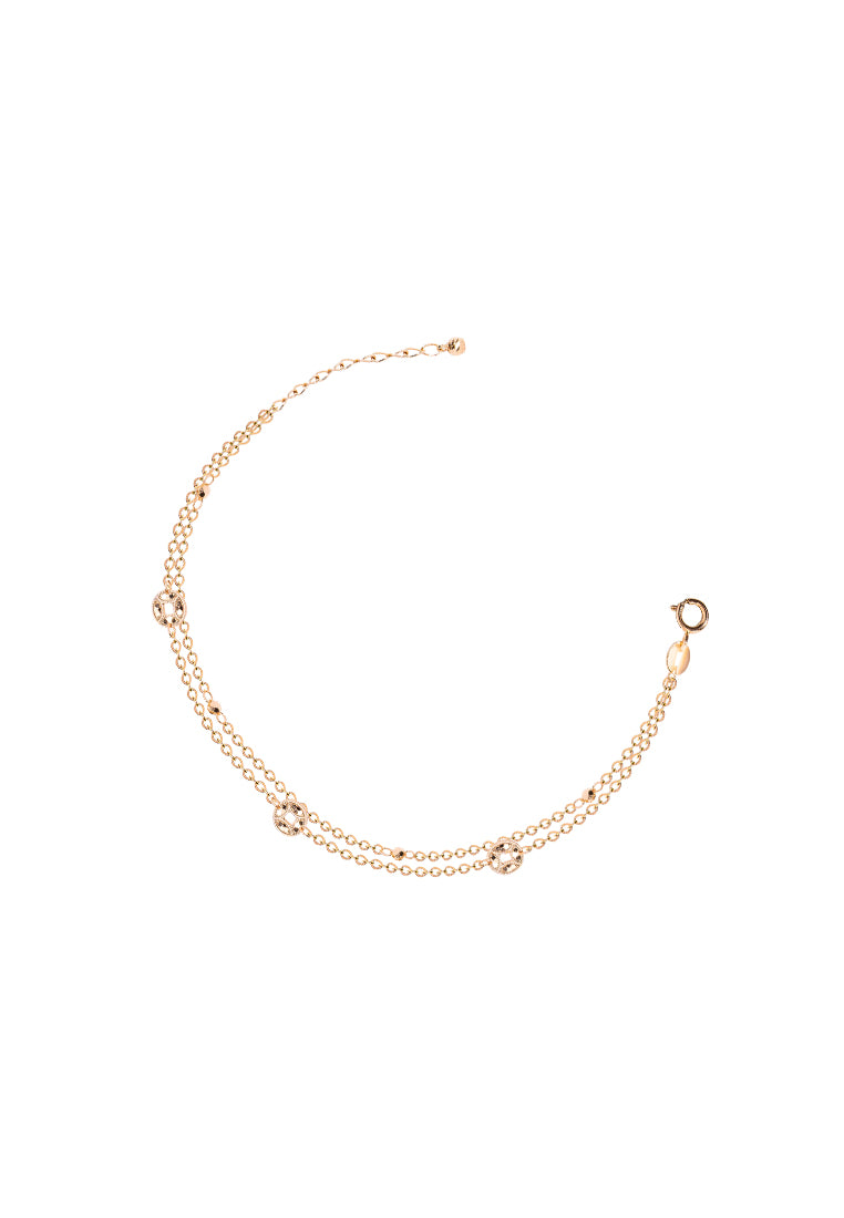 TOMEI Rouge Collection Double Happiness Bracelet, Rose Gold 750