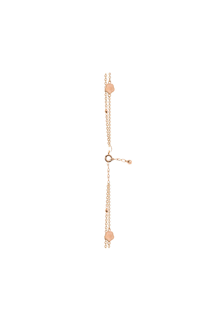 TOMEI Rouge Collection Lucky Flower Bracelet, Rose Gold 750