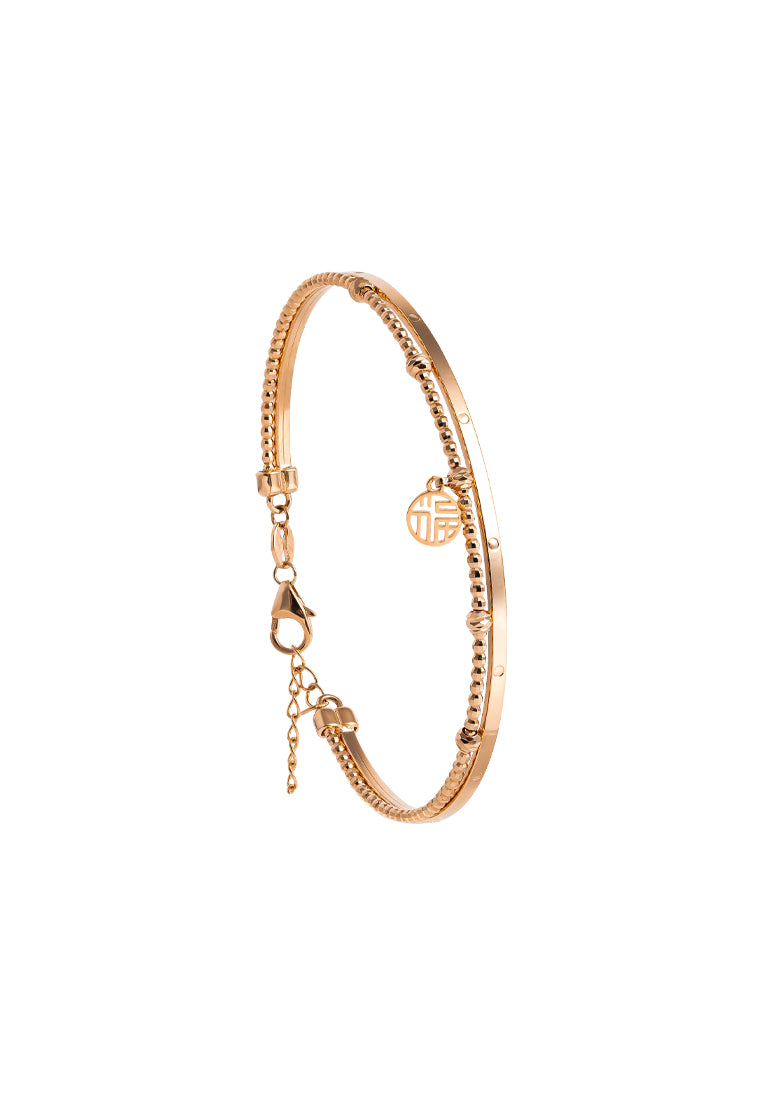 TOMEI Rouge Collection Fu-Zi Bangle, Rose Gold 750