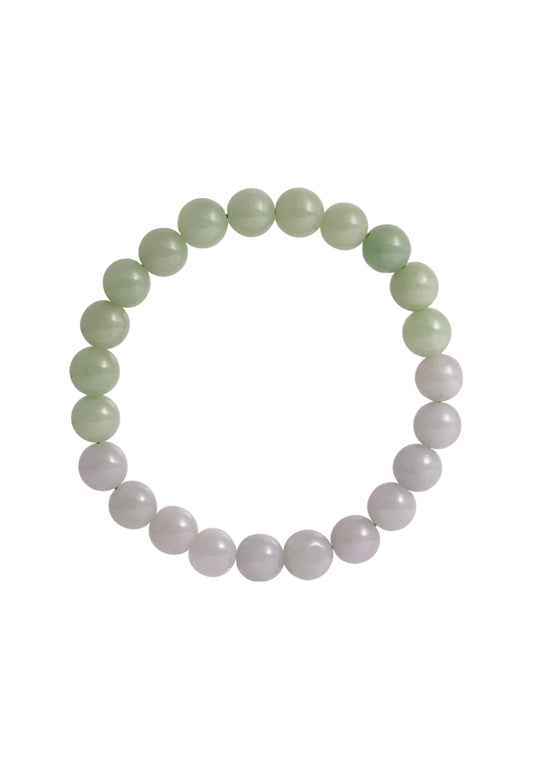 TOMEI 【半山水手串】Palace Grace Light Green & Purple Jade Bracelet