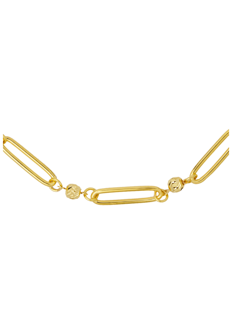 TOMEI Bead Linked Necklace, Yellow Gold 916