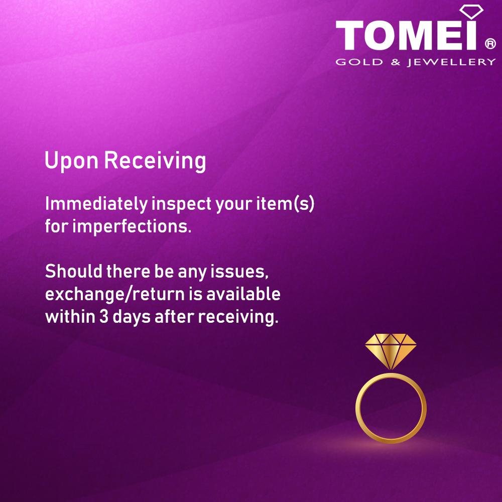 TOMEI Binding With Love Ring, White+Rose Gold 585