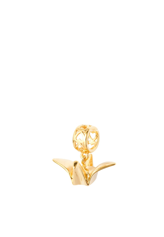 TOMEI [Online Exclusive] Origami Crane Blessings Charm, Yellow Gold 916