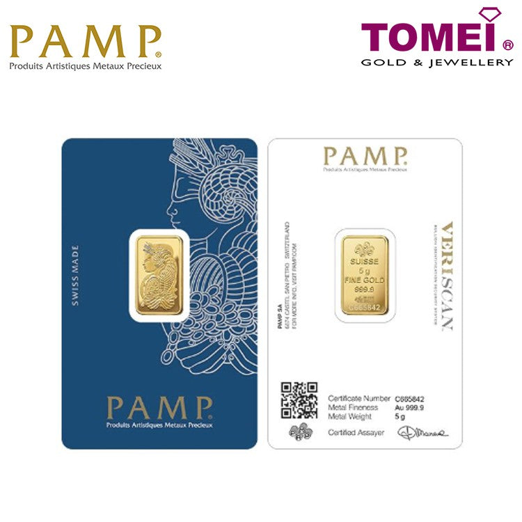 Lady Fortuna Wafer | 5 Grams | 10 Grams | Tomei x PAMP Suisse Fine Gold 9999