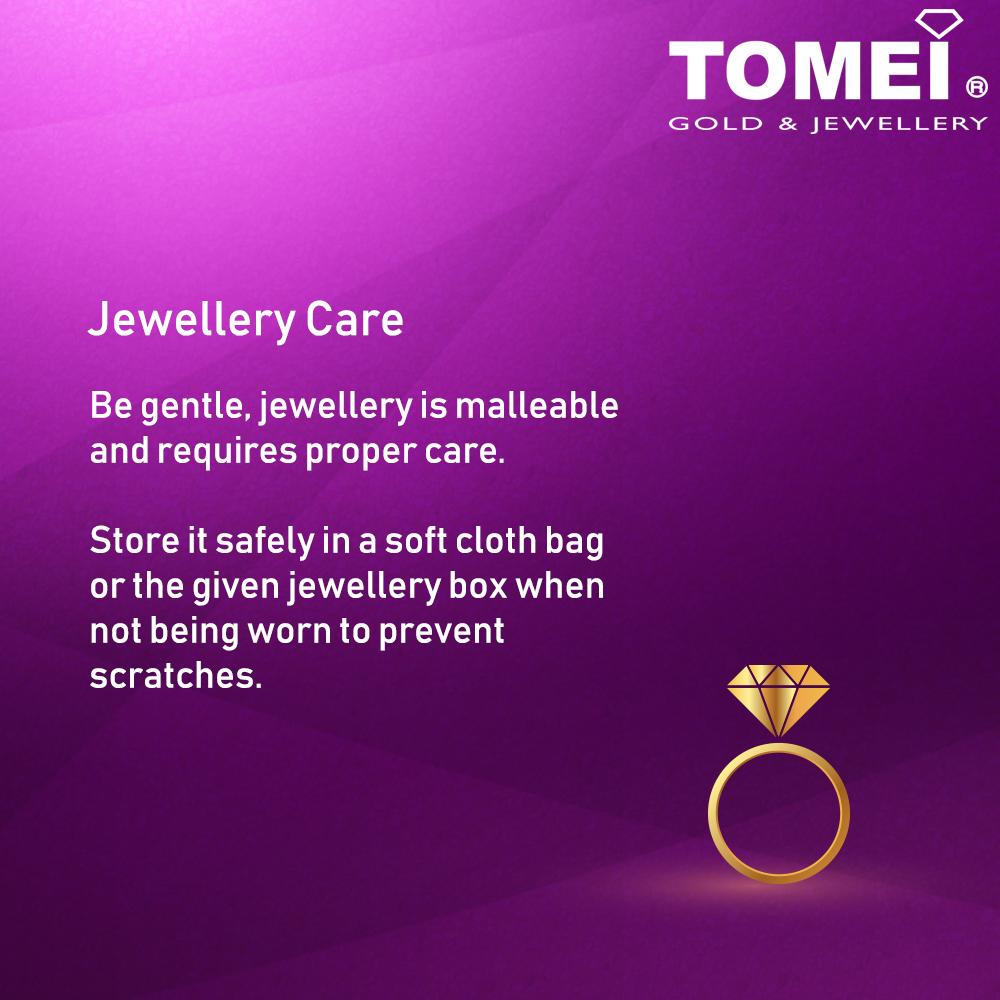 TOMEI Dual-Tone Full Circle Beads Ring, Yellow Gold 916