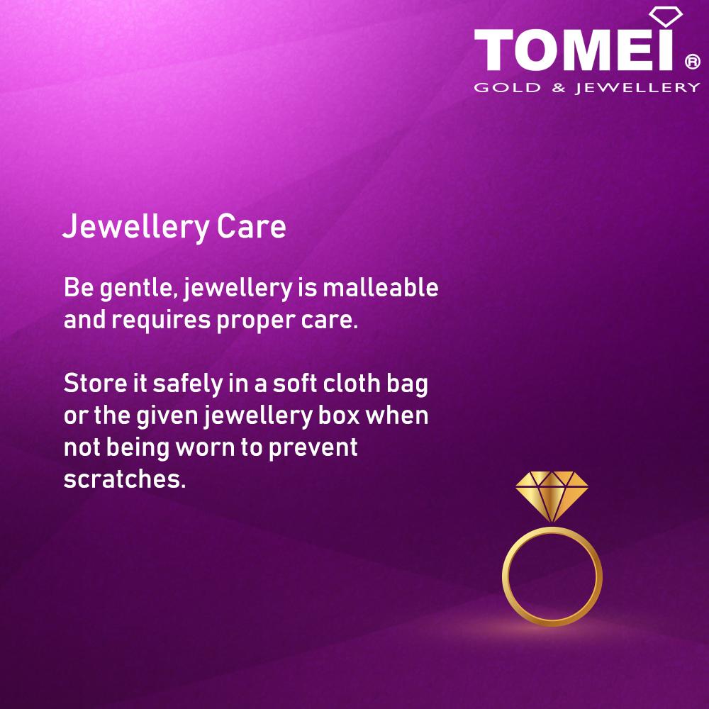 TOMEI Dual-Tone Double Row White Beads Ring, Yellow Gold 916