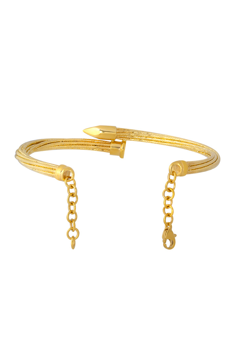 TOMEI Lusso Italia Stacked Bangle,Yellow Gold 916