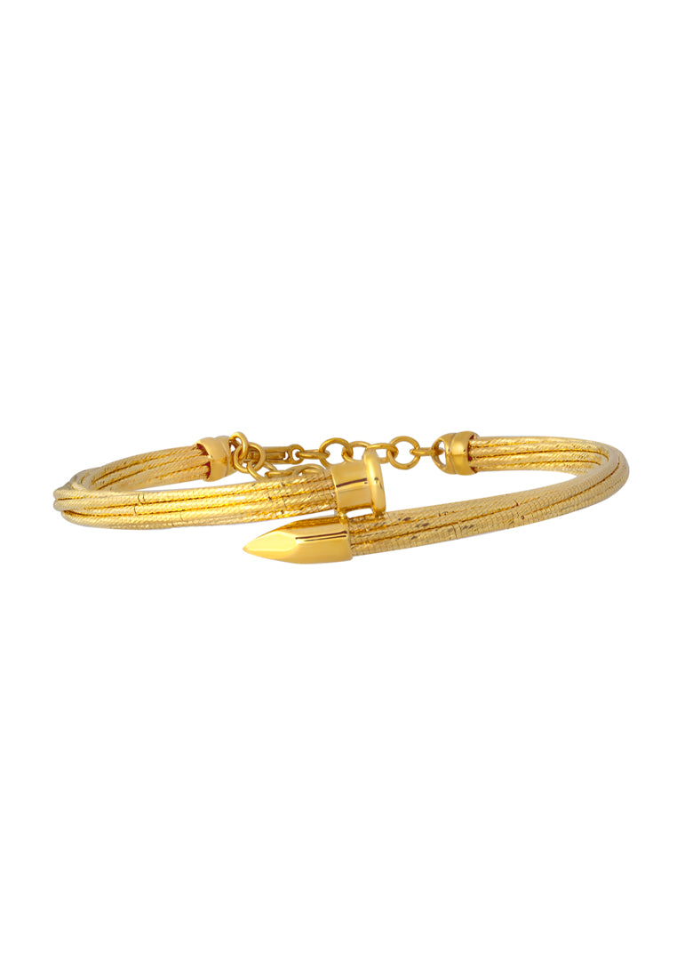 TOMEI Lusso Italia Stacked Bangle,Yellow Gold 916