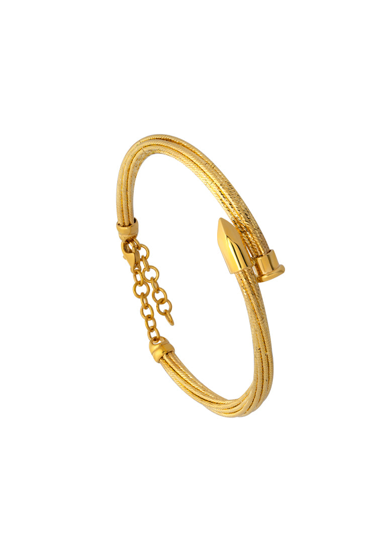 TOMEI Lusso Italia Stacked Bangle,Yellow Gold 916