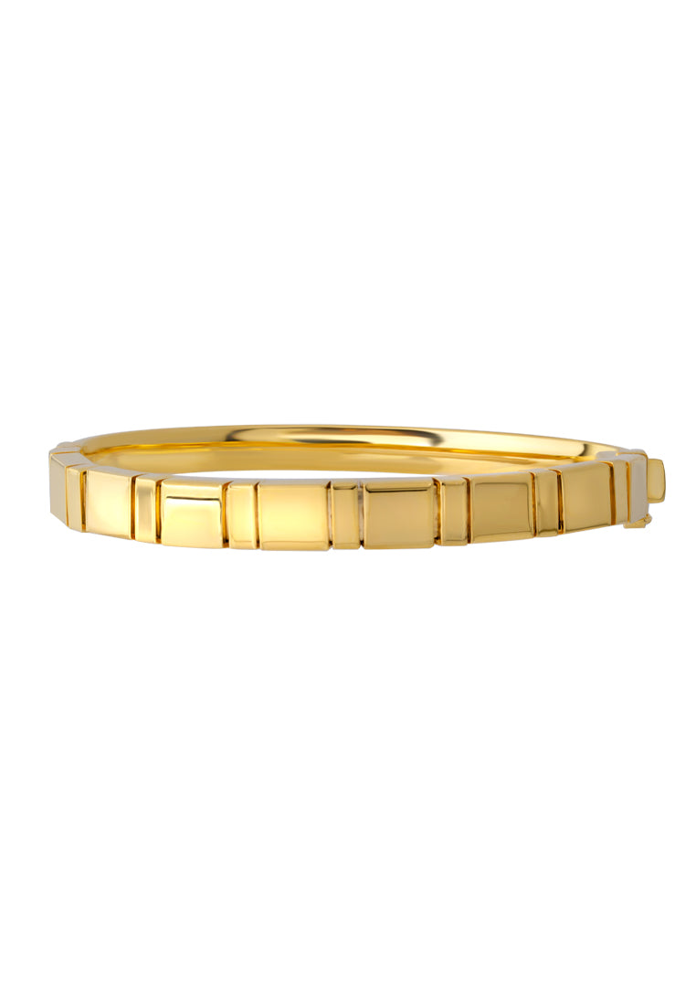 TOMEI Lusso Italia Minimalist Geometric Bangle, Yellow Gold 916