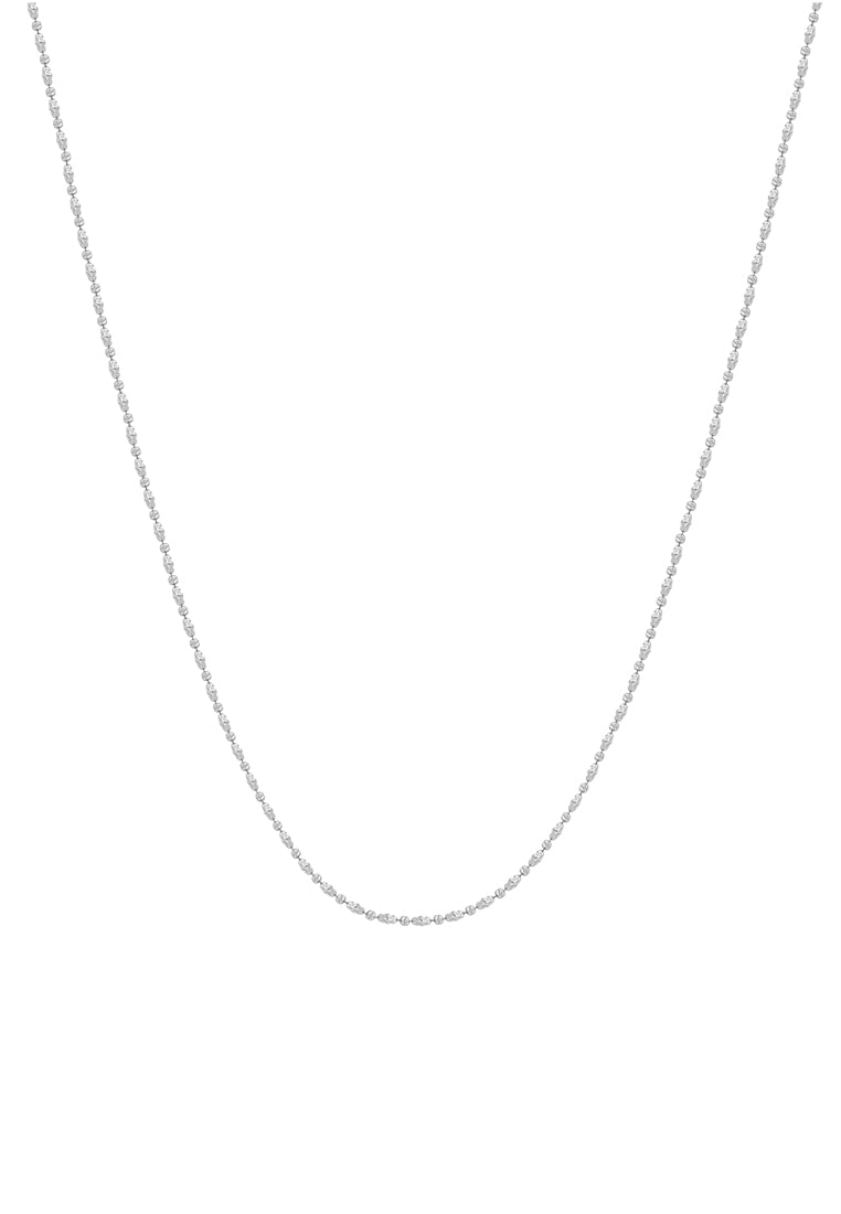 Tomei Sparkling Necklace, Unisex White Gold 585