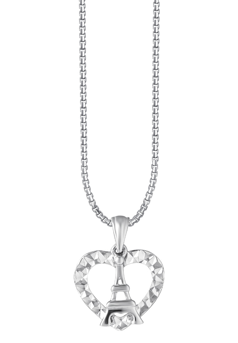 TOMEI Enchanted Love Diamond Pendant, White Gold 585