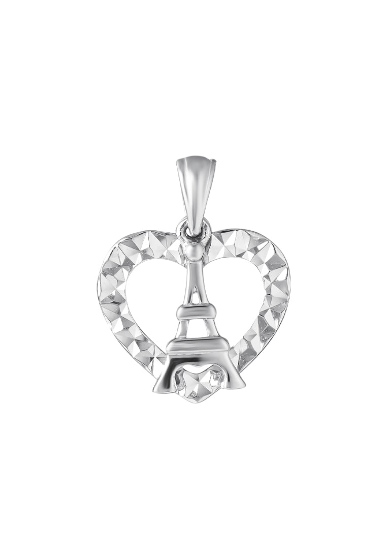 TOMEI Enchanted Love Diamond Pendant, White Gold 585