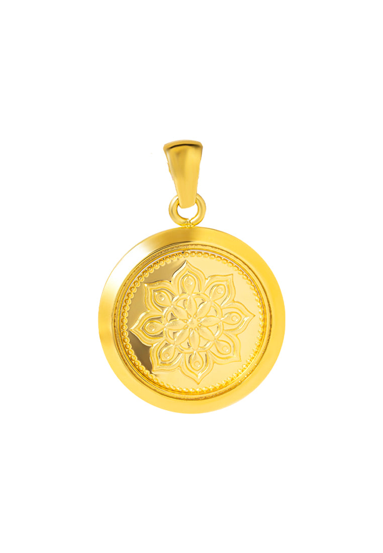 TOMEI Flower Of Life Gift Pendant, Plated Yellow Gold