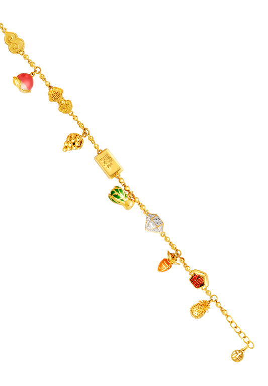 TOMEI The Perfect Ten Bracelet, Yellow Gold 916