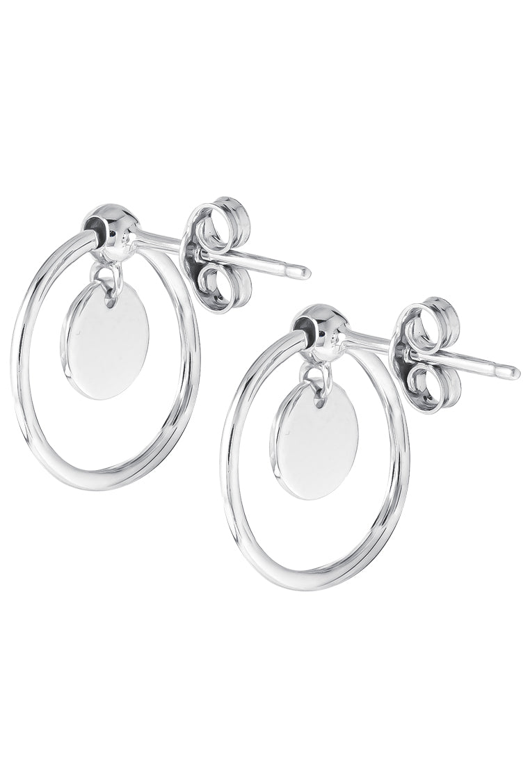 TOMEI Snowy Snowball Earrings, White Gold 585