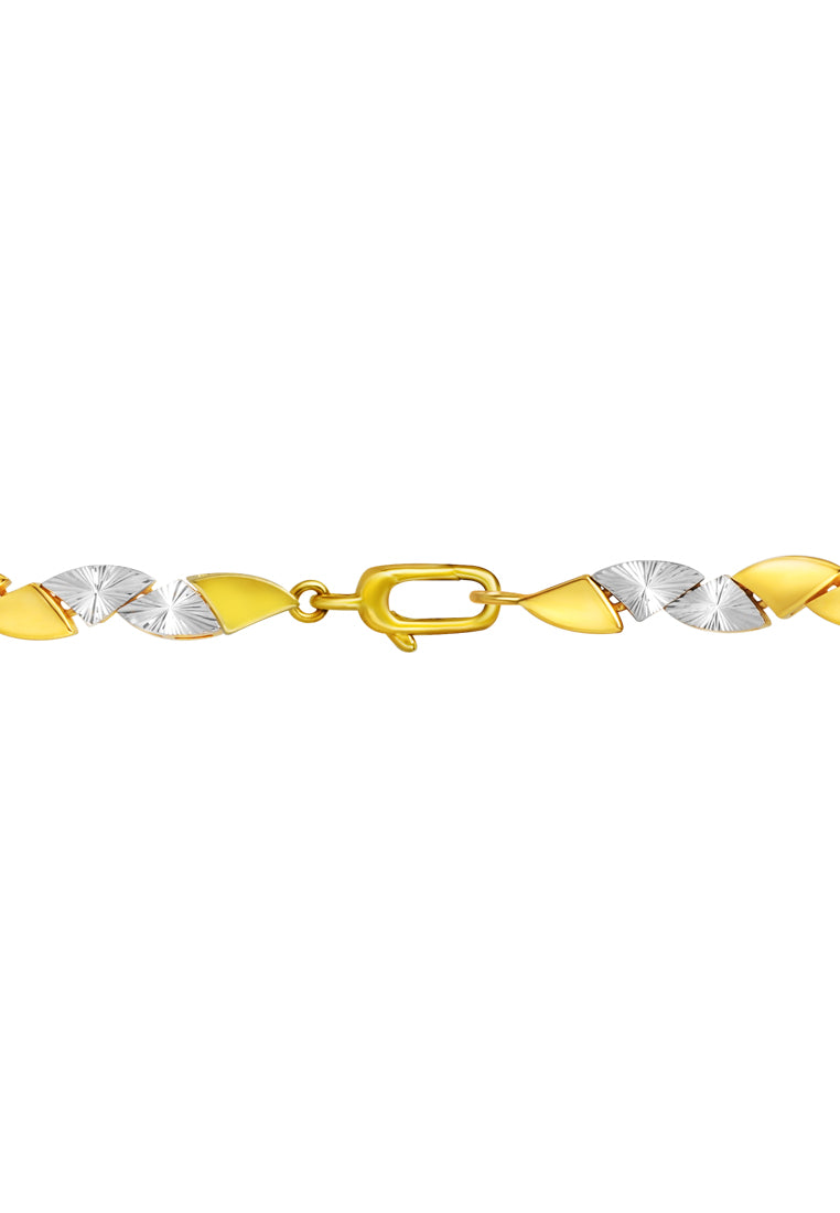 TOMEI Diamond Cut Collection Pizzazz Bracelet, Yellow Gold 916