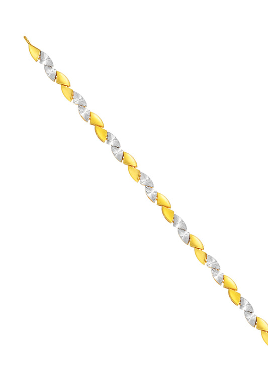 TOMEI Diamond Cut Collection Pizzazz Bracelet, Yellow Gold 916