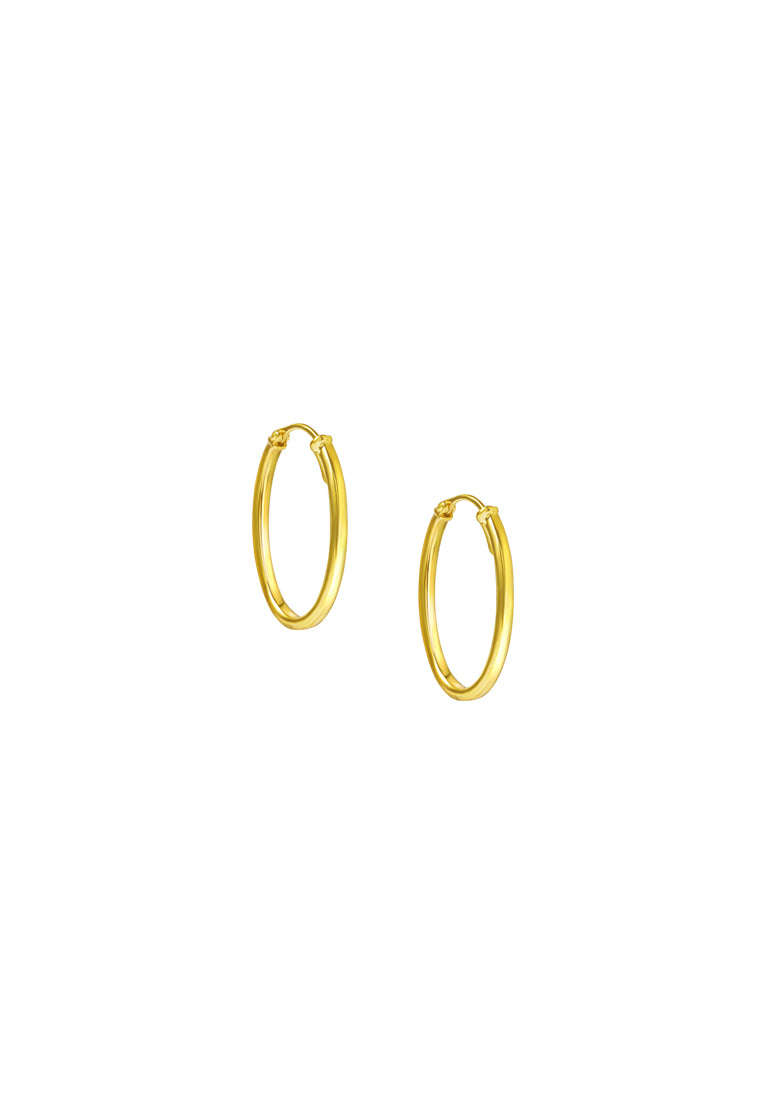 TOMEI Loop Earrings, Yellow Gold 916