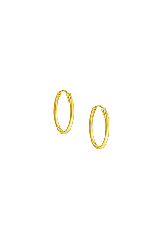 TOMEI Loop Earrings, Yellow Gold 916