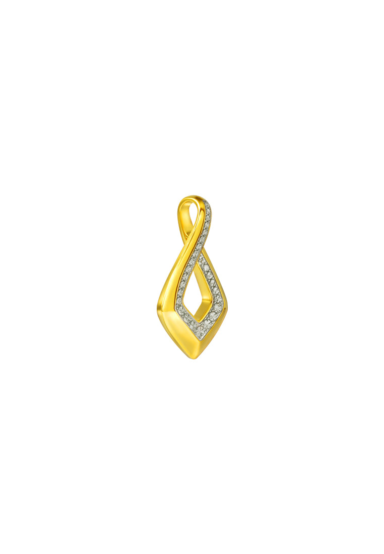 TOMEI Diamond Cut Collection Pendant, Yellow Gold 916