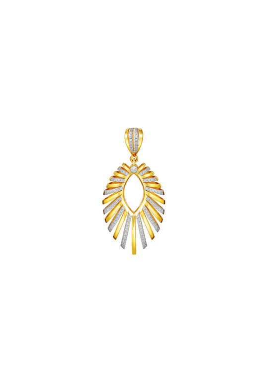 TOMEI Diamond Cut Collection Pendant, Yellow Gold 916