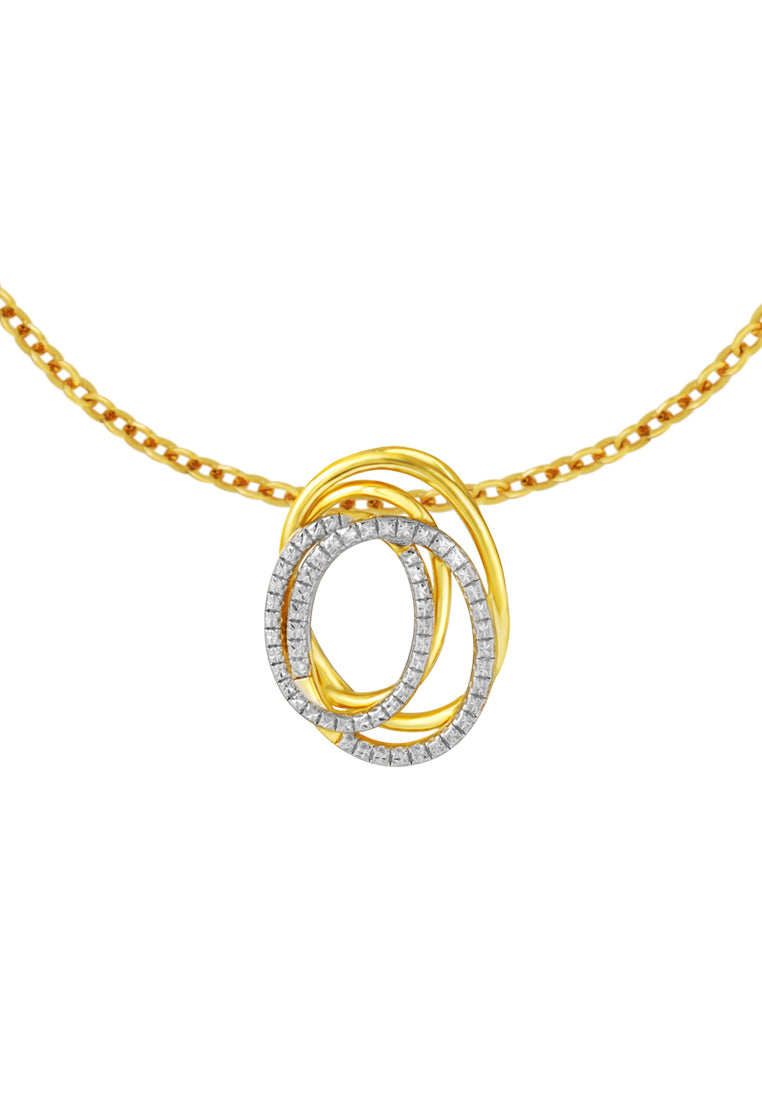 TOMEI Diamond Cut Collection Pendant, Yellow Gold 916
