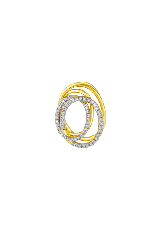 TOMEI Diamond Cut Collection Pendant, Yellow Gold 916