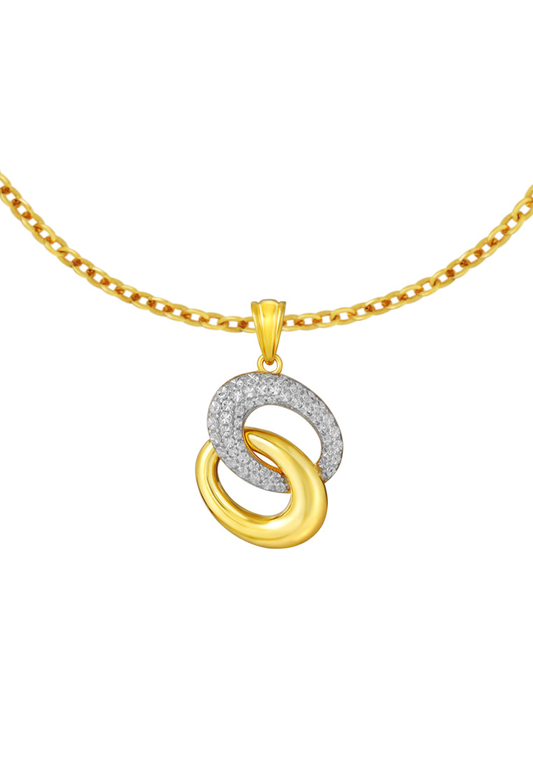 TOMEI Diamond Cut Collection Pendant, Yellow Gold 916