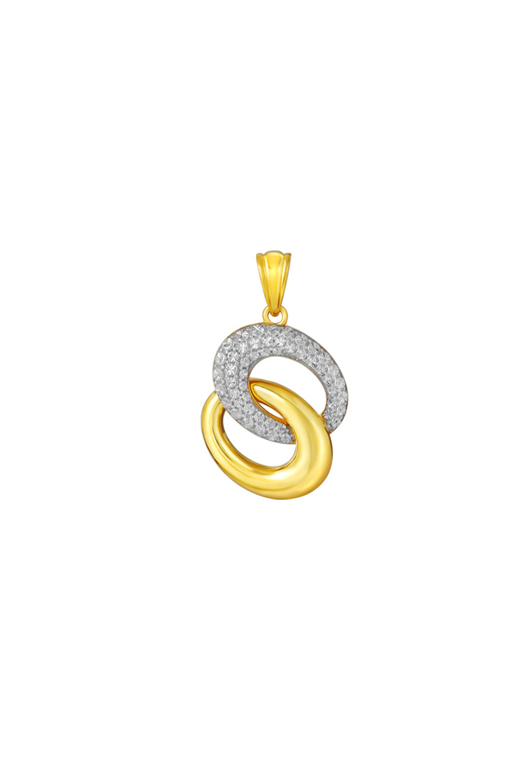 TOMEI Diamond Cut Collection Pendant, Yellow Gold 916