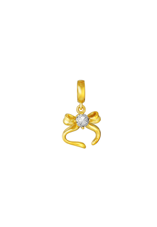 TOMEI Chomel Collection Ribbon Charm, Yellow Gold 916