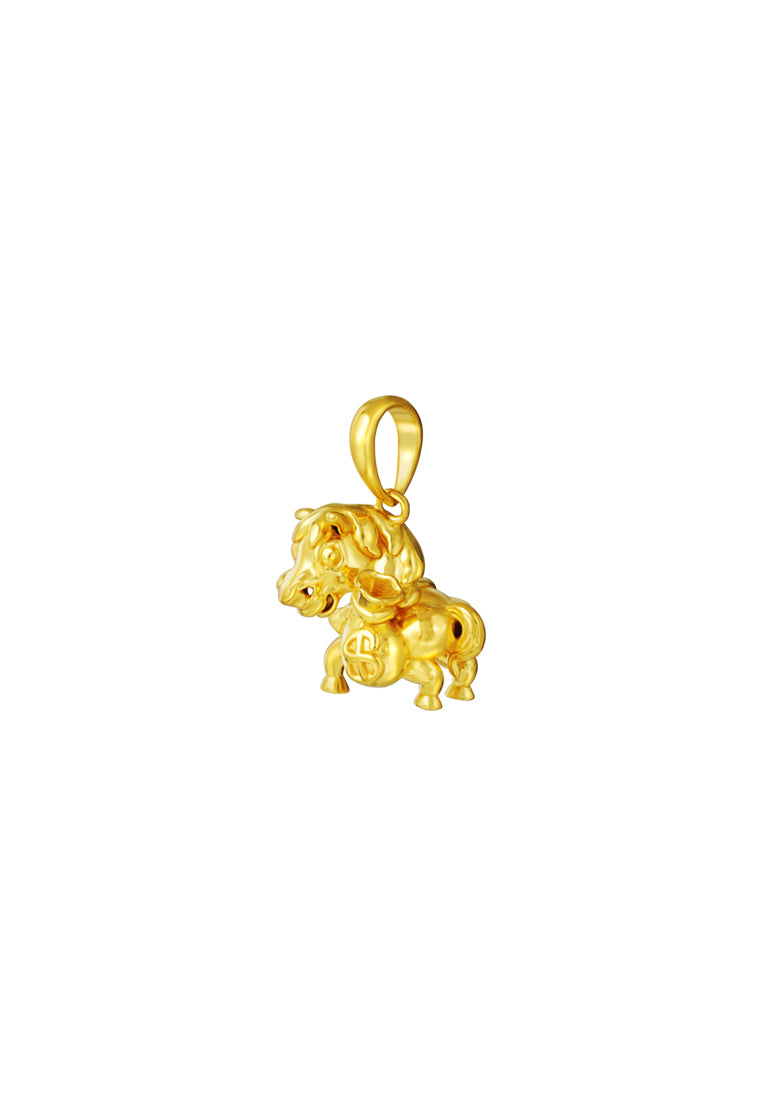 TOMEI Ma Shang Fa Cai Horse Pendant, Yellow Gold 916