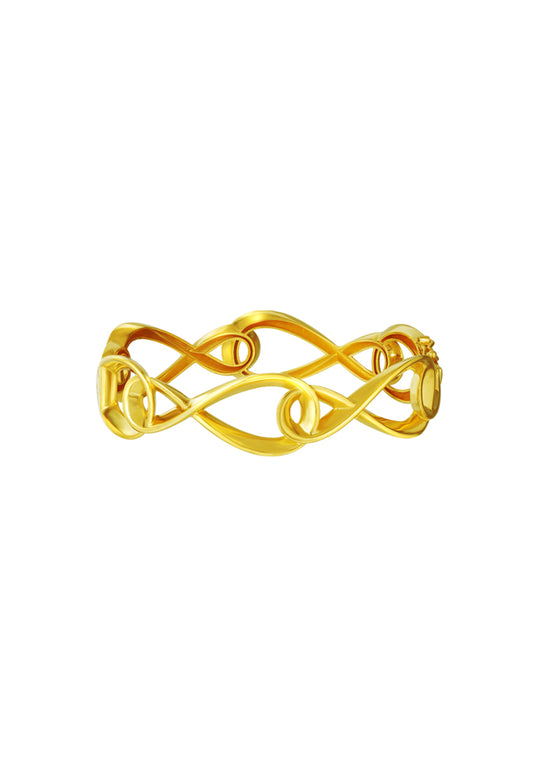 TOMEI Anastasia Infinity Bangle, Yellow Gold 916