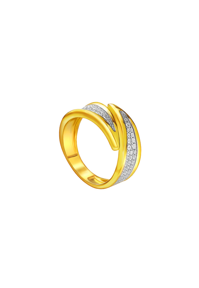 TOMEI Diamond Cut Collection Ring, Yellow Gold 916