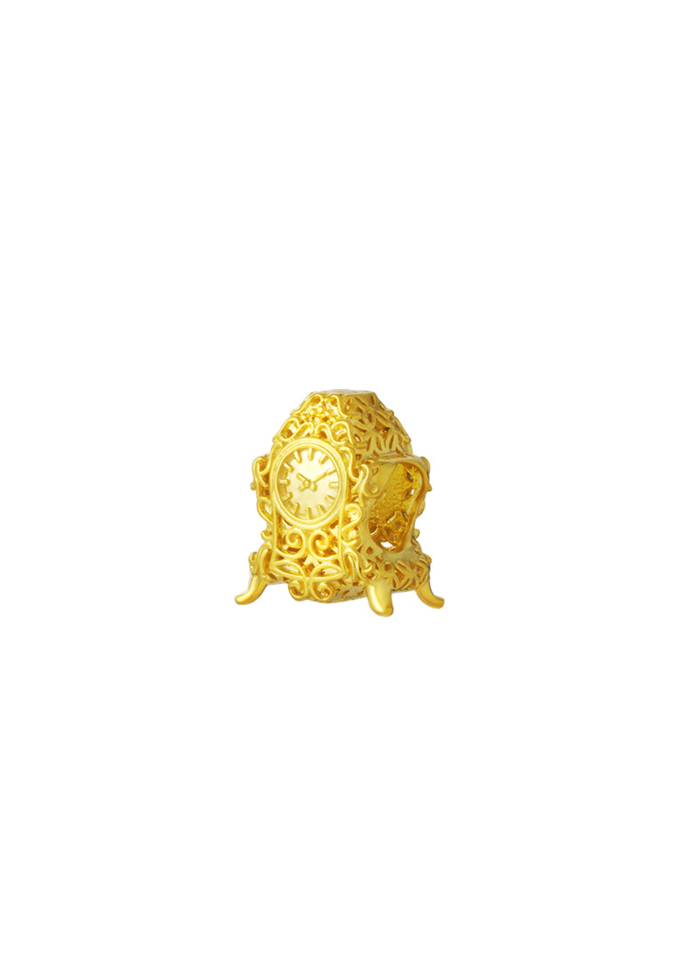 TOMEI Chomel Collection Antique Clock Charm, Yellow Gold 916