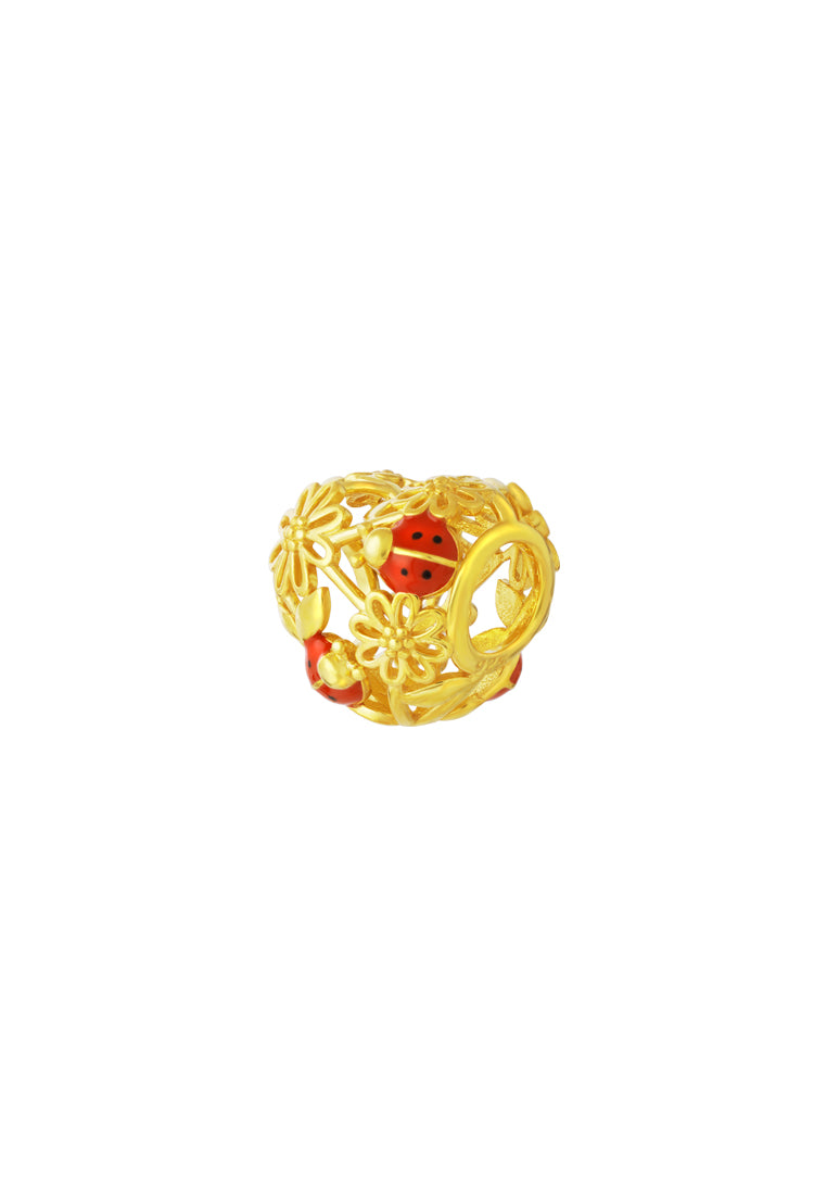 TOMEI Chomel Collection Ladies Bug Charm, Yellow Gold 916