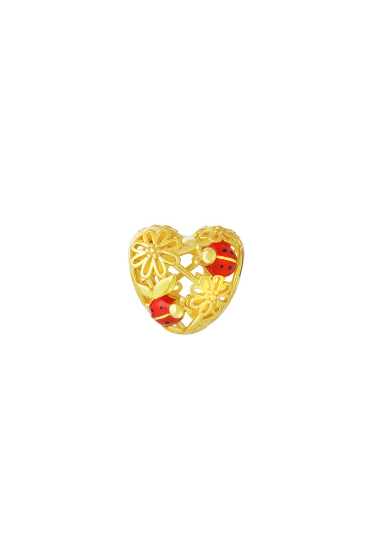 TOMEI Chomel Collection Ladies Bug Charm, Yellow Gold 916